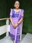 D5/Purple with Blue/Kalyani Cotton Kurti