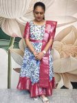 D11/White with Red/Chungadi Cotton Maxi