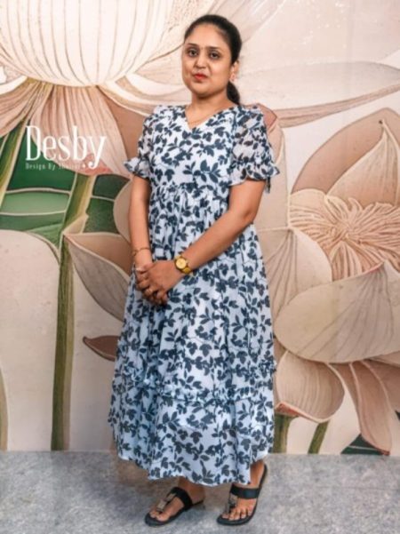 D50/Black and White/Georgette Frock