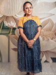 D63-1/Black and Mustard/Cotton Maxi