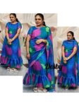 D36/Multicolor/Georgette Maxi Frock