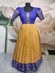 D43/Orange with Blue/Kalyani Cotton Maxi