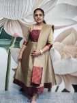 D47/Sandal with Copper/Semi Silk/Anarkali Frock
