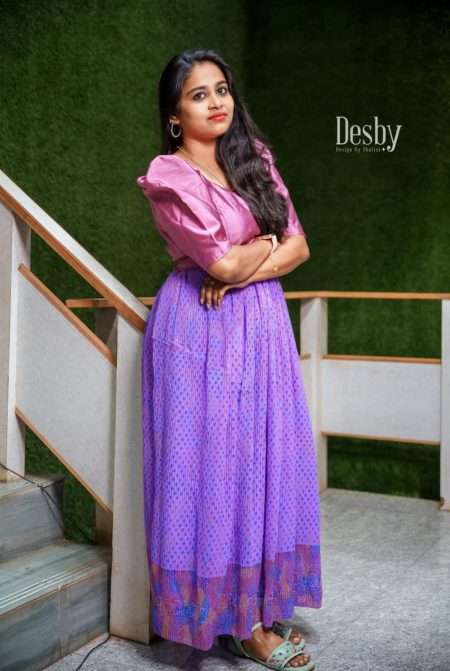 D58/ Onion Pink with Purple/Part Wear Maxi