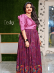 D59/Onion Pink with Wine/Party Wear Maxi