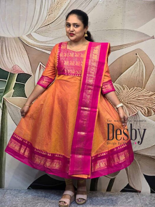 D115/Anrkali Top with Dupatta