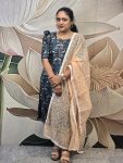 D161/ Silk Cotton Top with Dupatta