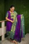 D345   Purple Top With Dupatta