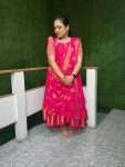 D346 Georgette Beauty Hot Pink Maxi
