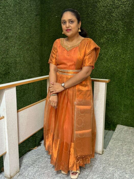 D357 Traditional Aari Work Maxi