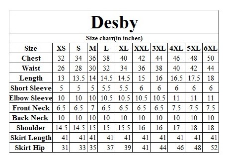 Size Chart Half Saree Size Chart - Desby