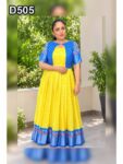 D505 Anarkali  Pochampalli Printed Semi Silk