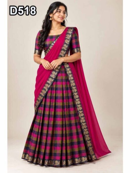 D518 Half Saree