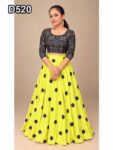 D520  Anarkali Crop Top Skirt